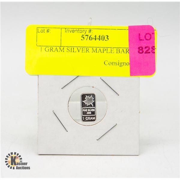 1 GRAM SILVER MAPLE BAR