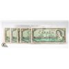 Image 1 : 5 1954 ONE DOLLAR BILLS DIFFERENT SIGNATURES