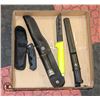 Image 1 : FLAT WITH 4 HUNTING/FISHING KNIVES INCL.