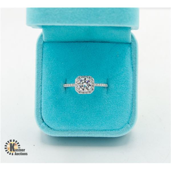 1.00 CT GRA CERTIFIED MOISSANITE VVS D SURROUNDED