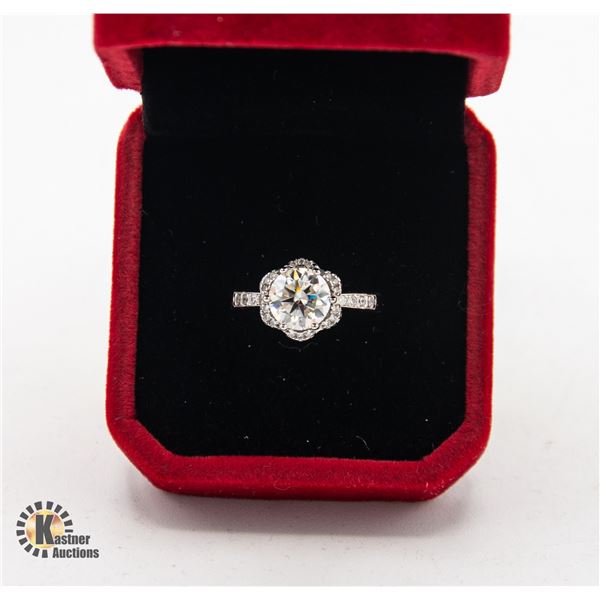 2.00 CT GRA CERTIFIED MOISSANITE VVS D W. 6 PETALS