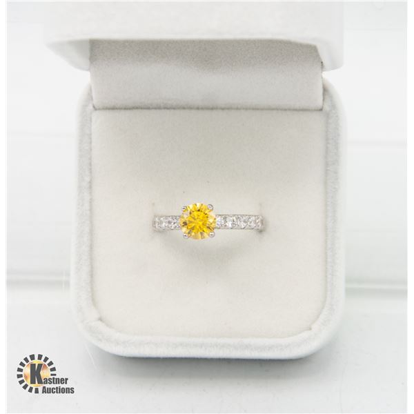 1.00 CT GRA CERTIFIED GOLDEN YELLOW MOISSANITE VVS