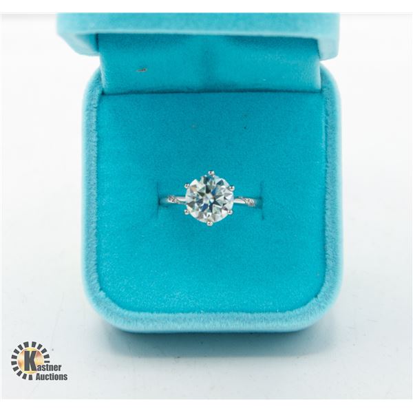 3.00 CT GRA CERTIFIED MOISSANITE WITH 5 PER