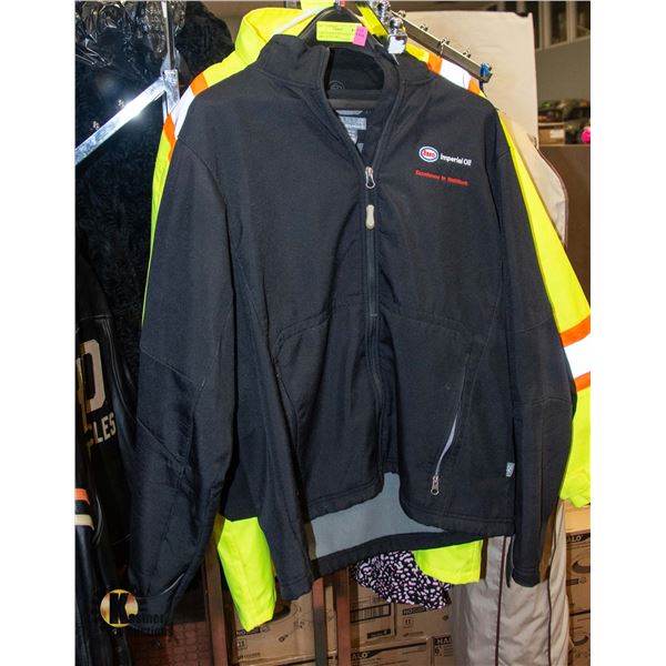 2 OIL COMPANY ISSUED JACKETS, SHELL & ESSO MED.