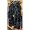 Image 1 : VINTAGE BLACK FAUX FUR "STALL" LADIES COAT XL