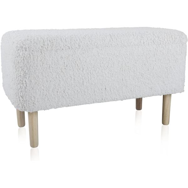 NEW OKSTENCK OFF WHITE TURKISH VELVET STORAGE