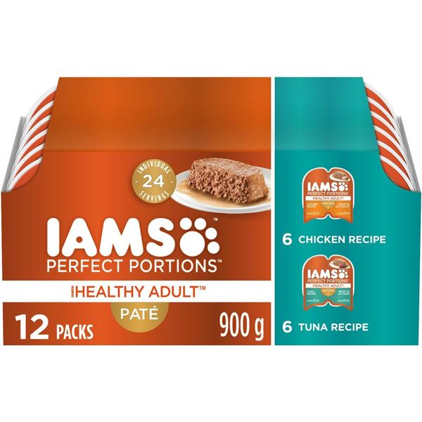 NEW 12 PACK OF IAMS PERFECT PORTIONS WET CAT FOOD