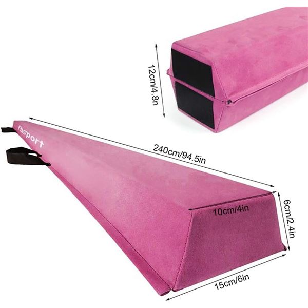 NEW PINK GYMNASTIC BALANCE BEAM FOR KIDS - FOLDING