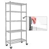 Image 1 : NEW CHROME 5 SHELF SHELVING UNIT ON CASTERS