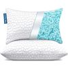 Image 1 : NEW COOLING BED PILLOWS SHREDDED FOAM - QUEEN 2PK