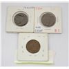 Image 2 : 3 LARGE PENNIES, 1917, 2X1919