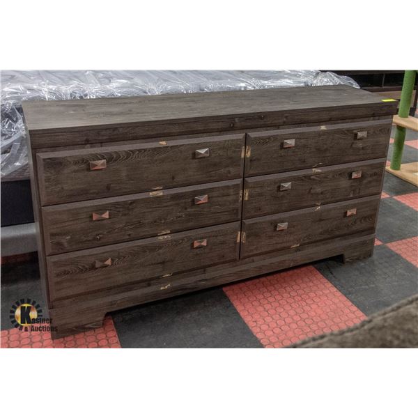 FAUX WOOD 6 DRAWER DRESSER H-32.25 INCHES