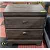 Image 1 : PAIR OF FAUX WOOD 2 DRAWER BEDSIDE TABLES