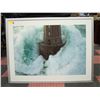 Image 1 : LARGE LIGHTHOUSE/OCEAN SCENE PICTURE 36" X 48"