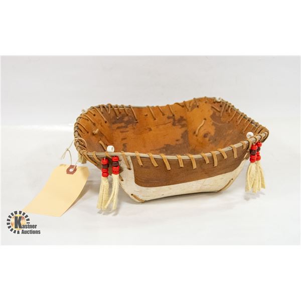 NATIVE BIRCH BARK BASKET