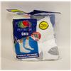 Image 1 : WHITE CREW SOCKS 6-12 SIZE 6-PACK FRUIT OF