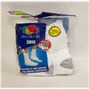 Image 1 : WHITE CREW SOCKS 6-12 SIZE 6-PACK FRUIT OF