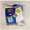 Image 1 : WHITE CREW SOCKS 6-12 SIZE 6-PACK FRUIT OF