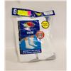 Image 1 : WHITE CREW SOCKS 12-16 SIZE 6-PACK FRUIT OF