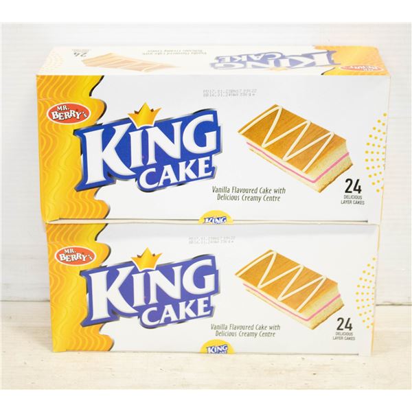 2 CASES OF MR BERRY KING CAKES 24/CASE PINEAPPLE