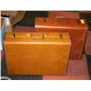 Image 1 : 2 ANTIQUE LEATHER SUITCASES TOGETHER-ESTATE
