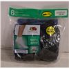 Image 1 : BLACK ANKLE SOCKS 12-16 SIZE 6-PACKS FRUIT OF