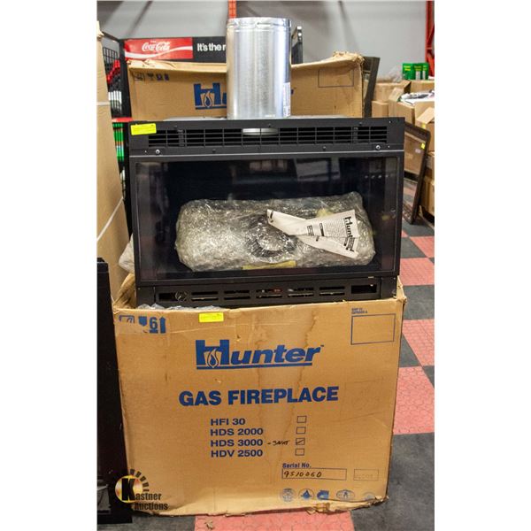 NEW HUNTER GAS FIREPLACE W30  H22  D16 