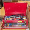 Image 1 : RED METAL SINGLE DRAWER BENCH-TOP TOOLBOX