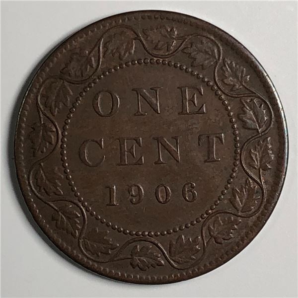 Canadian Large Cent 1906 EF++