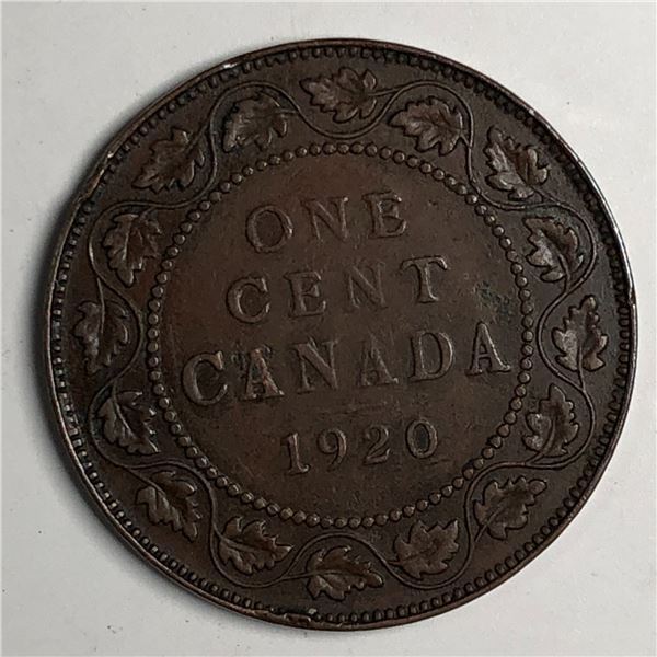 Canadian Large Cent 1920