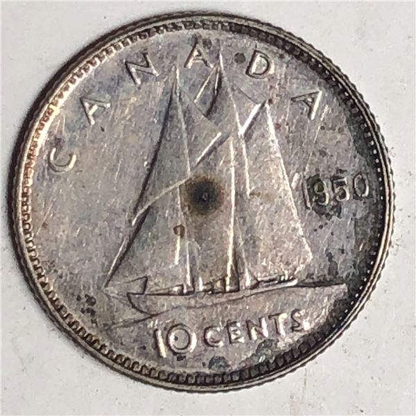 Canadian .10 Cent Dime 1950