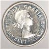 Image 2 : 1956 Queen Elizabeth 25 Cents  UNC Cameo