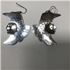 Image 2 : First Nations Carved Sterling Silver Raven Ear Rings