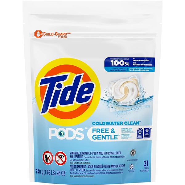 NEW TIDE COLDWATER CLEAN FREE AND GENTLE PODS