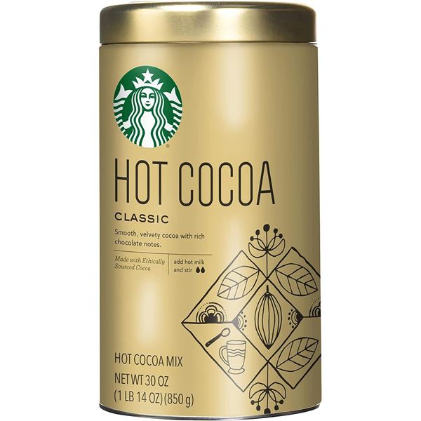 NEW 850G TIN OF STARBUCKS CLASSIC HOT COCOA MIX