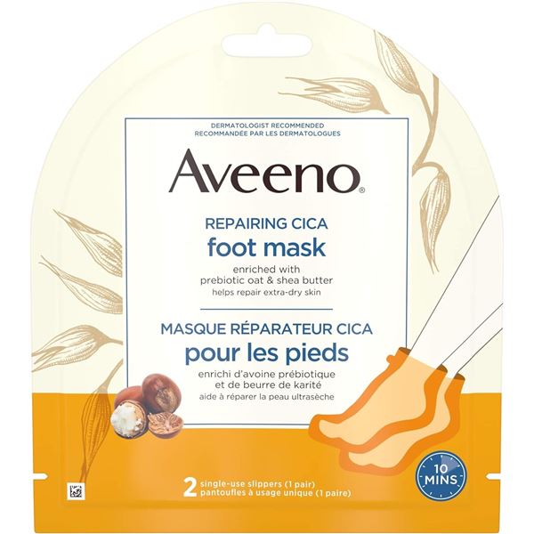 4 NEW PACKS OF AVEENO REPAIRING CICA FOOT MASKS