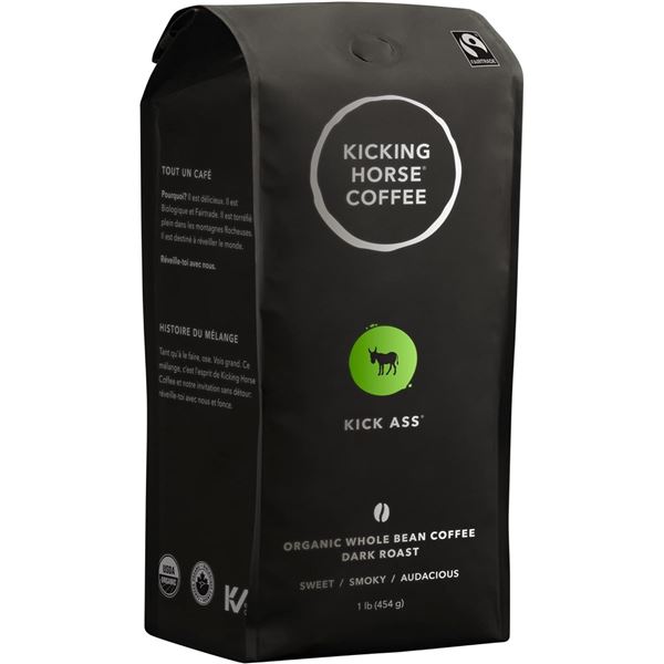 NEW 1LB BAG OF KICKING HORSE KICK ASS WHOLE BEAN