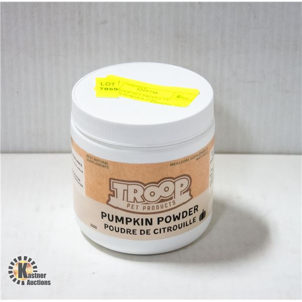 NEW TROOP PET PRODUCTS PUMPKIN POWDER 225G