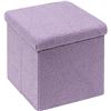 Image 1 : NEW FOLDING STORAGE OTTOMAN SMALL PURPLE