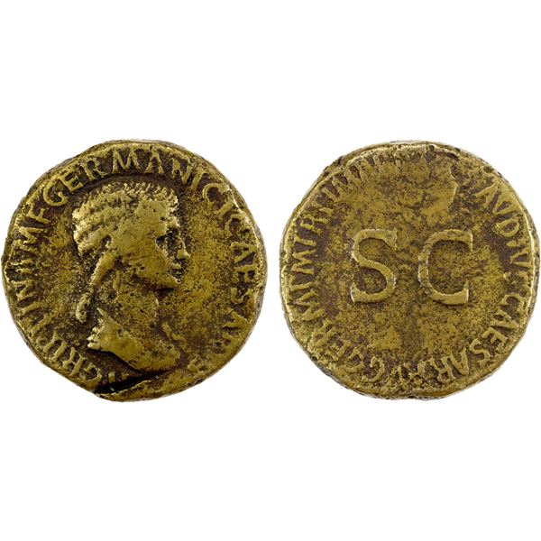 ROMAN EMPIRE: Agrippina I, died 33 AD, AE sestertius (28.37g), Rome, F-VF