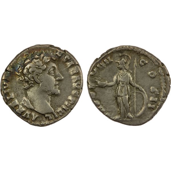 ROMAN EMPIRE: Marcus Aurelius, as Caesar, 139-161, AR denarius (3.14g), VF