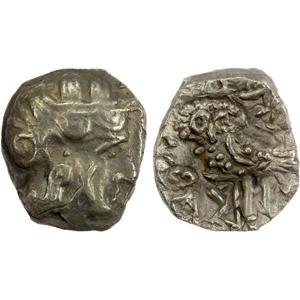 SABAEAN: Anonymous, 3rd-2nd centuries BC, AR ¼ unit (1.08g), VF