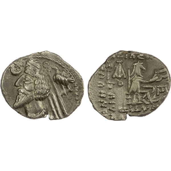 PARTHIAN KINGDOM: Phraates IV, 38-2 BC, AR drachm (4.20g), Mithradatkart, VF-EF