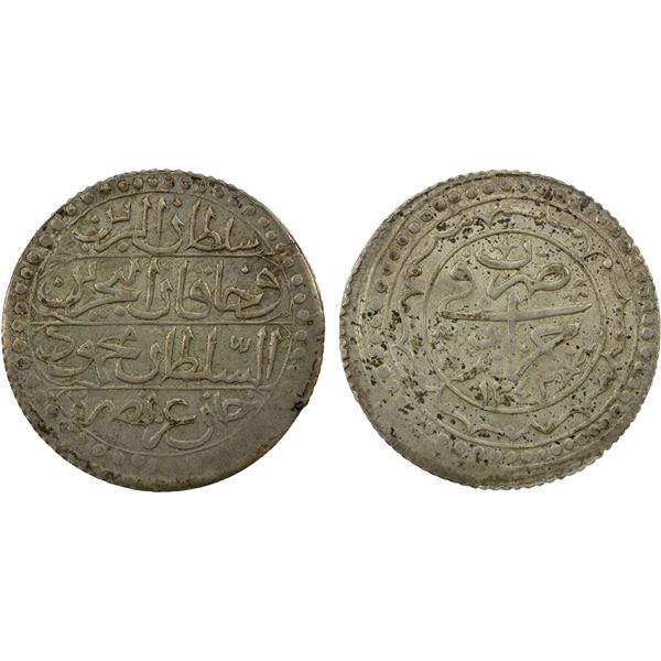 ALGIERS: Mahmud II, 1808-1839, AR budju, AH1242, EF