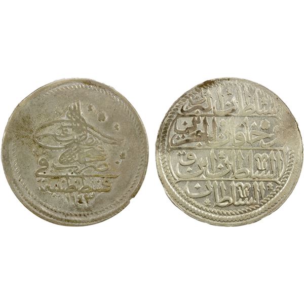 TURKEY: Mahmud I, 1730-1754, AR kurush, Kostantiniye, AH1143, EF