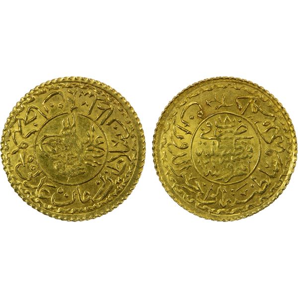TURKEY: Mahmud II, 1808-1839, AR new adli altin (1.64g), Kostantiniye, AH1223 year 18, Unc