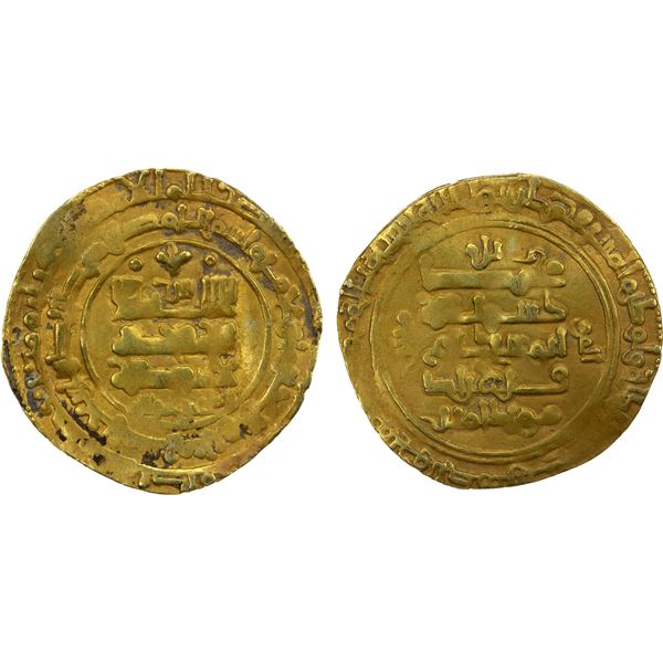 GHAZNAVID: Farrukhzad, 1053-1059, AV dinar (4.11g), Ghazna, AH443 (sic), Fine