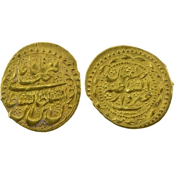 QAJAR: Fath 'Ali Shah, 1797-1834, AV toman (4.60g), Isfahan, AH1233, lovely AU