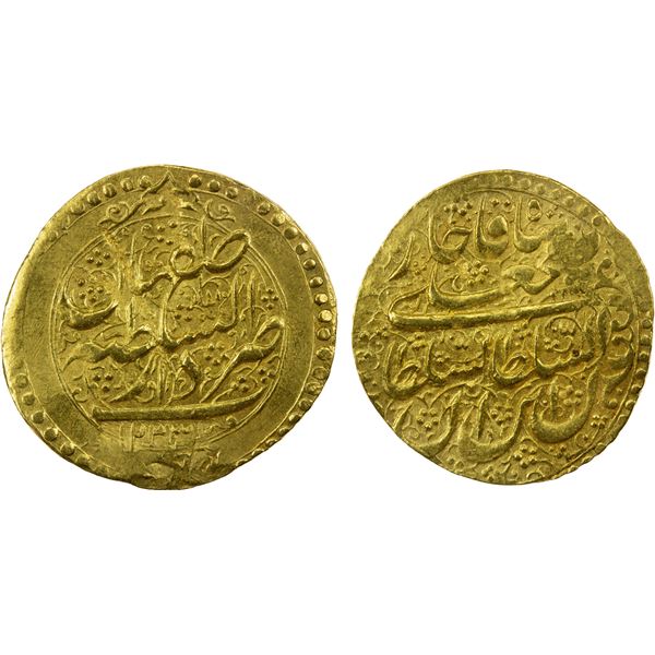 QAJAR: Fath 'Ali Shah, 1797-1834, AV toman (4.52g), Isfahan, AH1233, VF-EF
