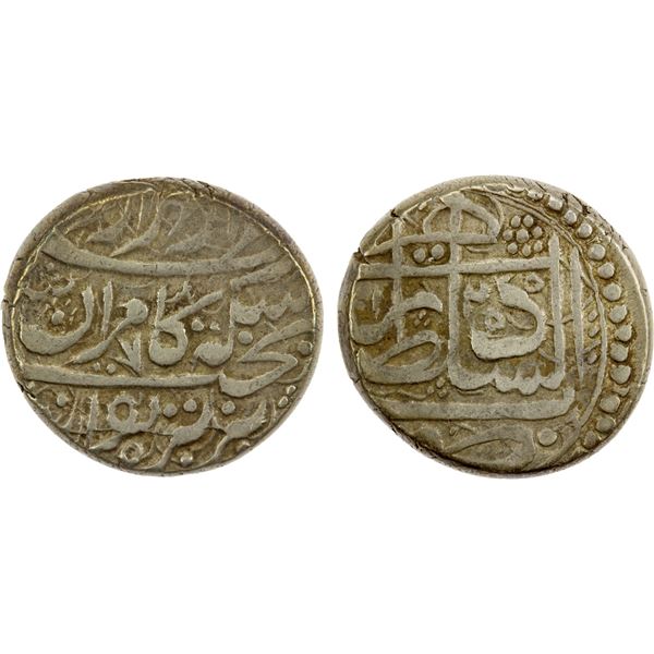 DURRANI: Kamran Shah, 1829-1842, AR rupee (10.33g), Herat, AH1255, VF-EF